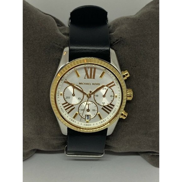 Michael Kors MK5955 Women\'s Black Leather Anlalog